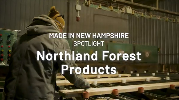 an image of man working with lumber that says Northland Forest Prodcuts