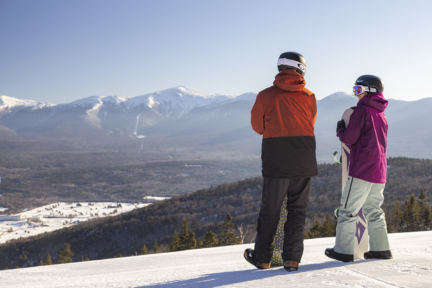mountain top with friend