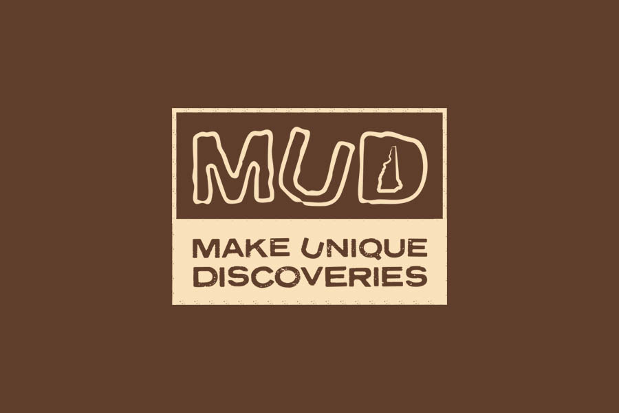 a brown square box with a pale yellow logo that says MUD-Make Unique Discoveries
