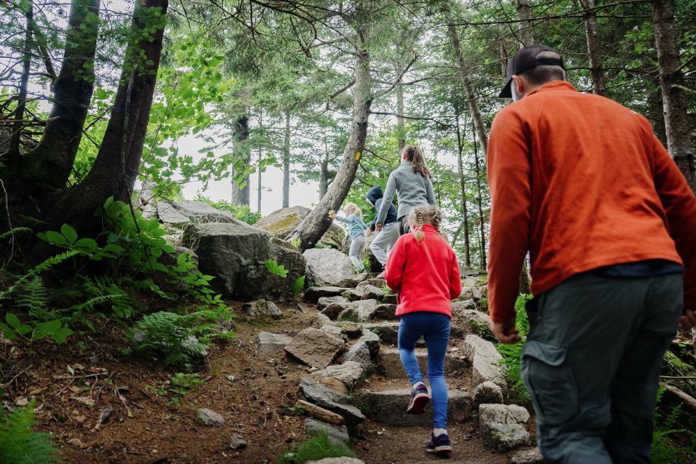 Gunstock's miles of hiking trails keep active families happy