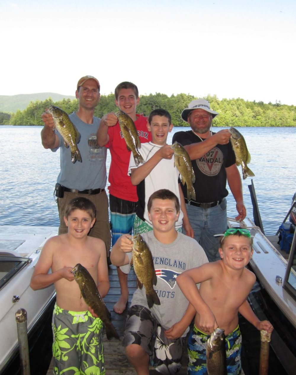Squam Lake Fishing with the kids
