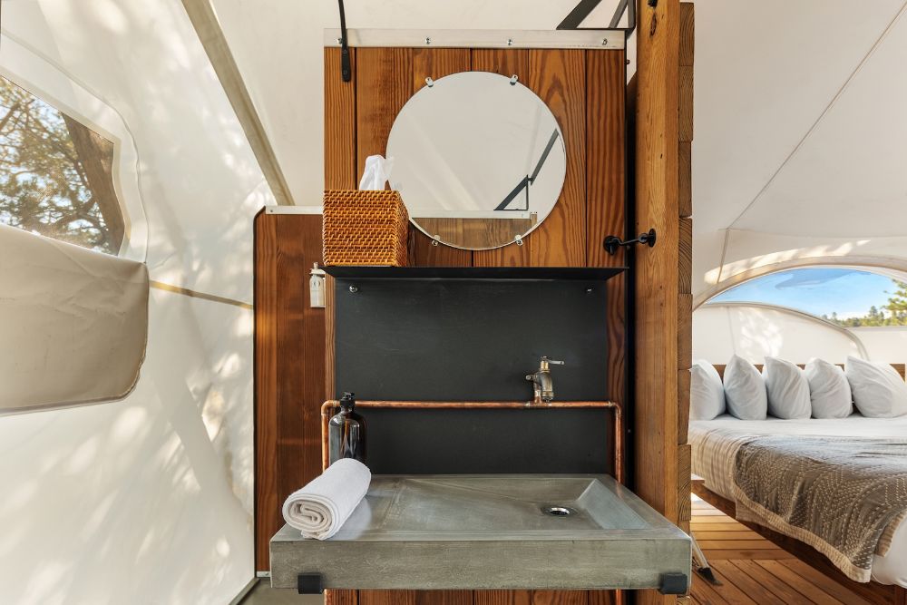 Bathroom in Under Canvas Tents