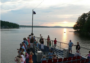 Sunset cruise on Lake Winnipesaukee