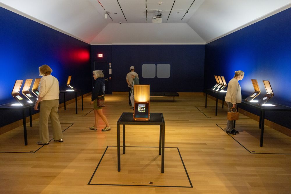 Visitors explore the museum's galleries. Photo by Rob Strong.