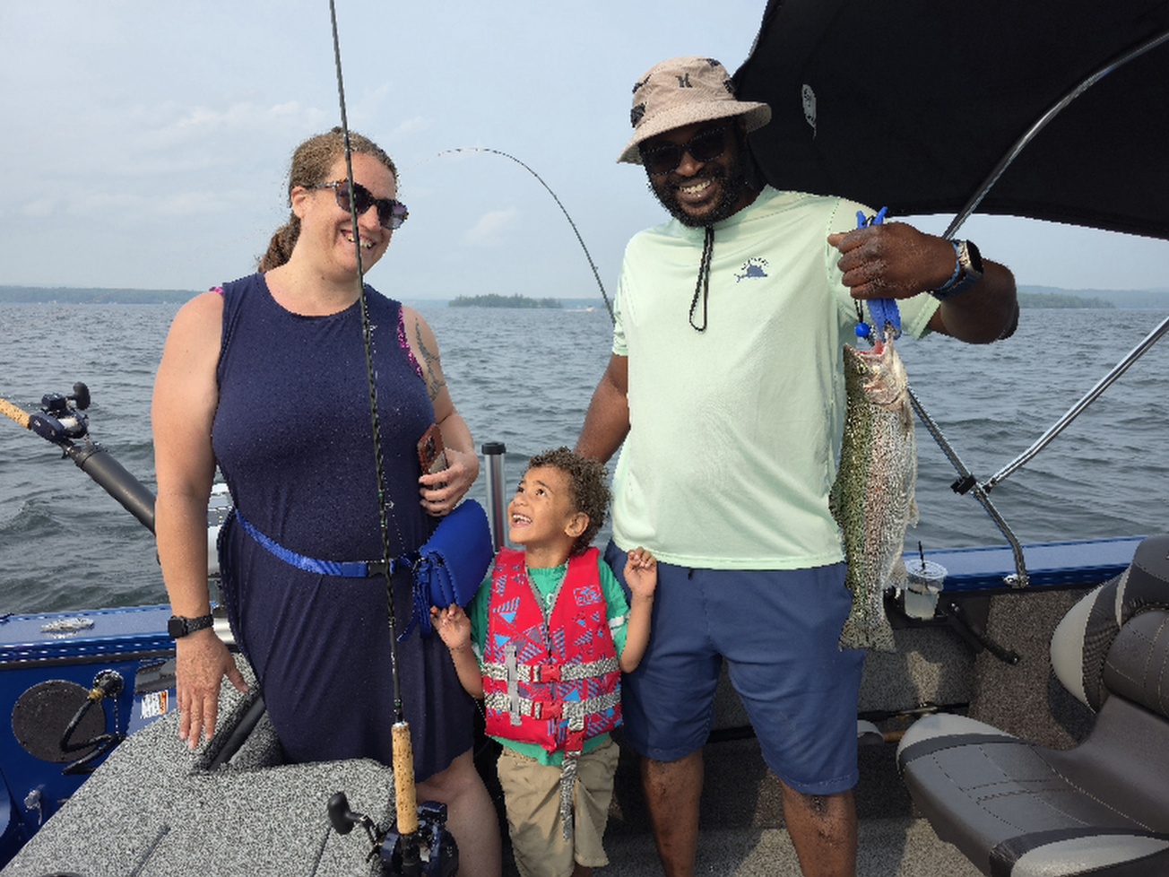 Lake Winnipesaukee Fishing Guide Service - Trolling for Salmon and Trout