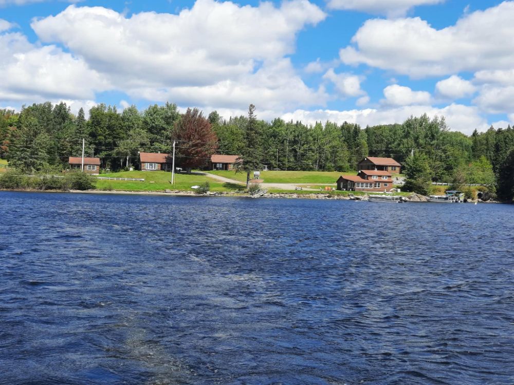 View of all 5 cabins from 1st Connecticut lake