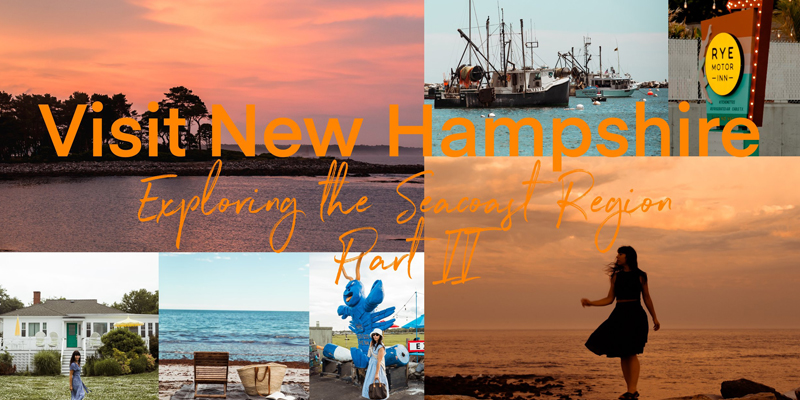a collage of images of a seacoast vacation