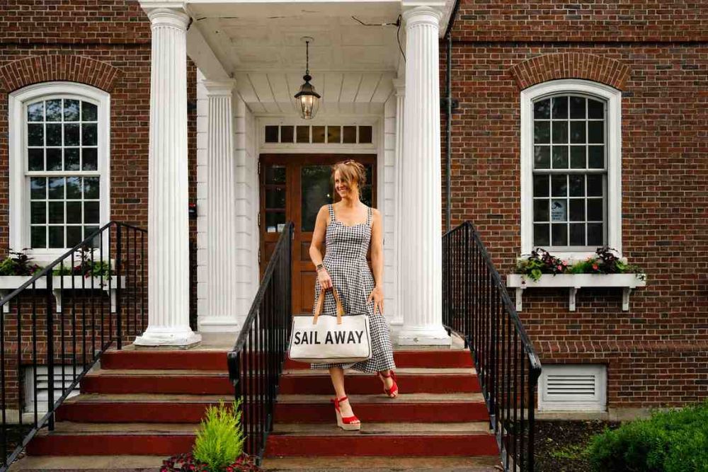 Heading out shopping in downtown Exeter