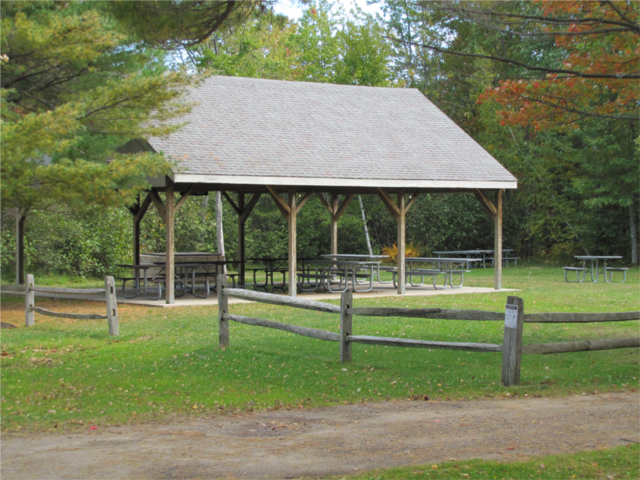 Ellacoya State Park pavilion.