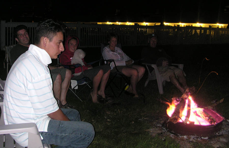 Firepit overlooking Lake Sunapee