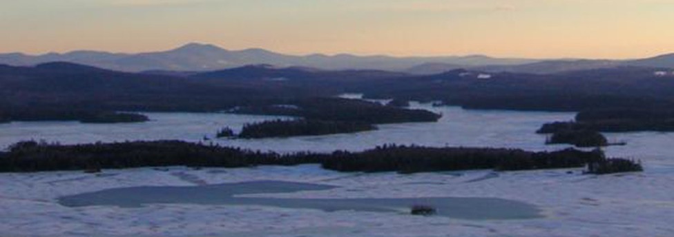 West Rattlesnake Mountain at dusk in the winter time