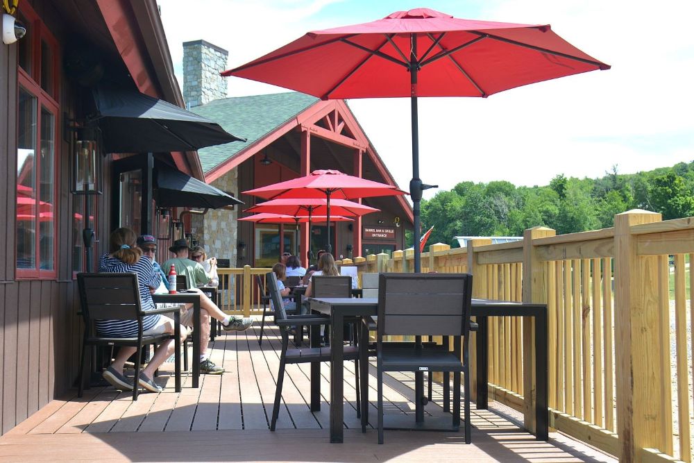 Enjoy onsite dining - outdoors on the deck or in air conditioned comfort indoors.