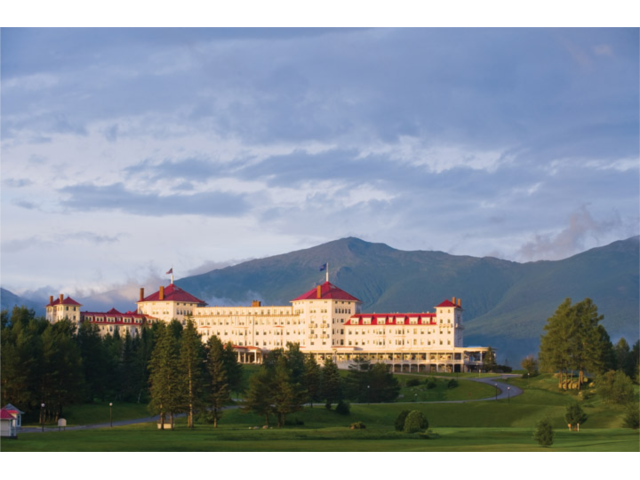 The Omni Mount Washington Resort at the base of the Presidential Range
