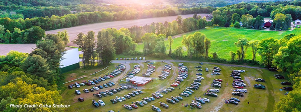 Arial view of Northfield Drive-In Theatre