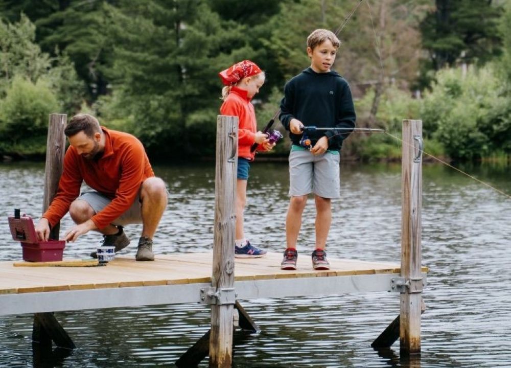 Spend time in the outdoors - hiking, mountain biking and fishing onsite at Gunstock