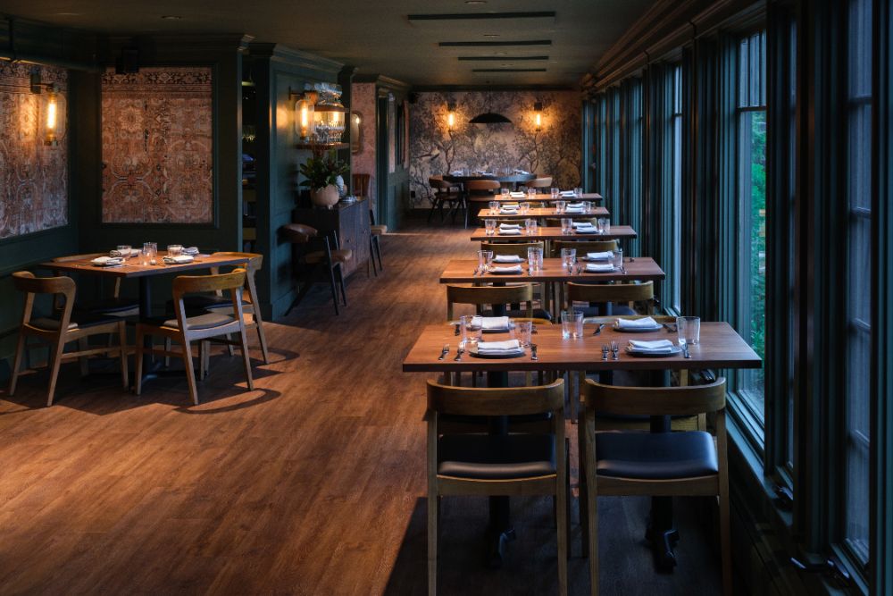 Onsite restaurant, The Elms at New London Inn